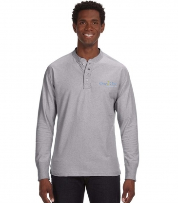 J. America Men's Vintage Brushed Jersey Henley